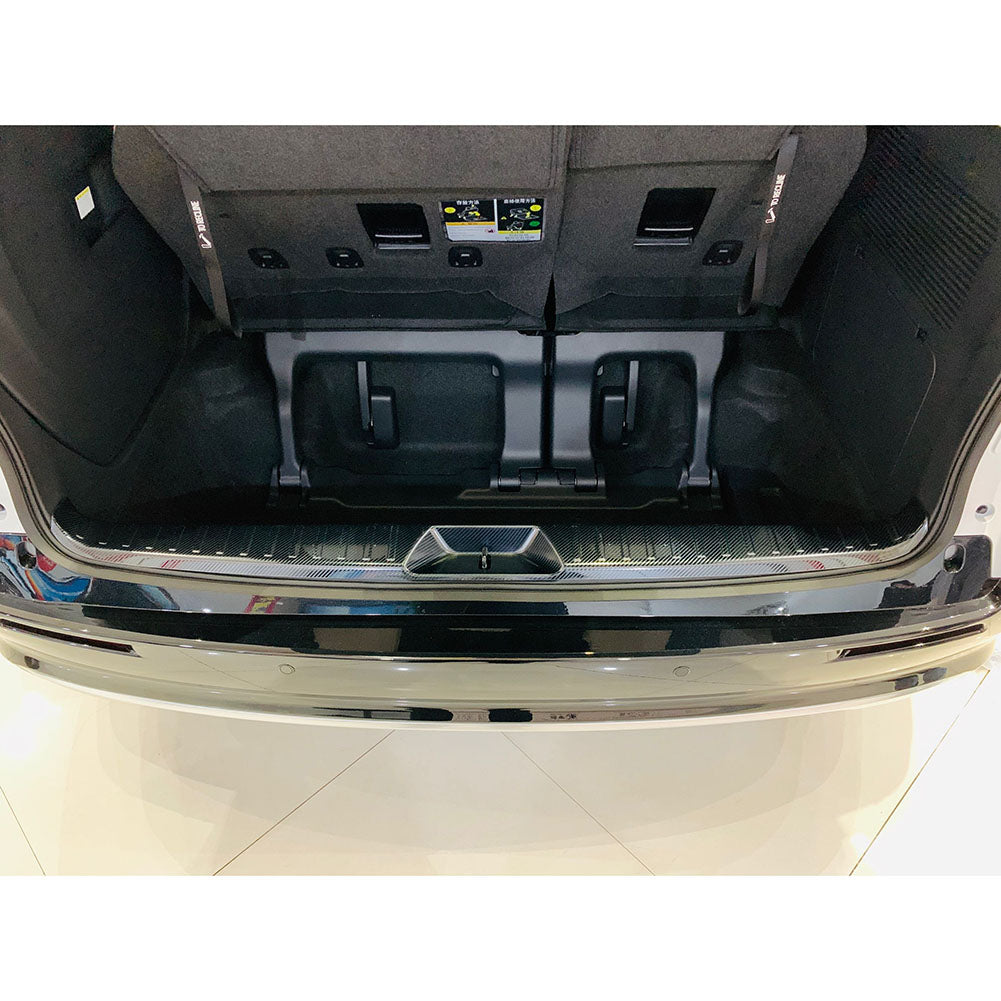 Fit for Toyota 2021 2022 Sienna Rear Inside Bumper Sill Plate Guard Cover Trim Stainless Steel (Black)