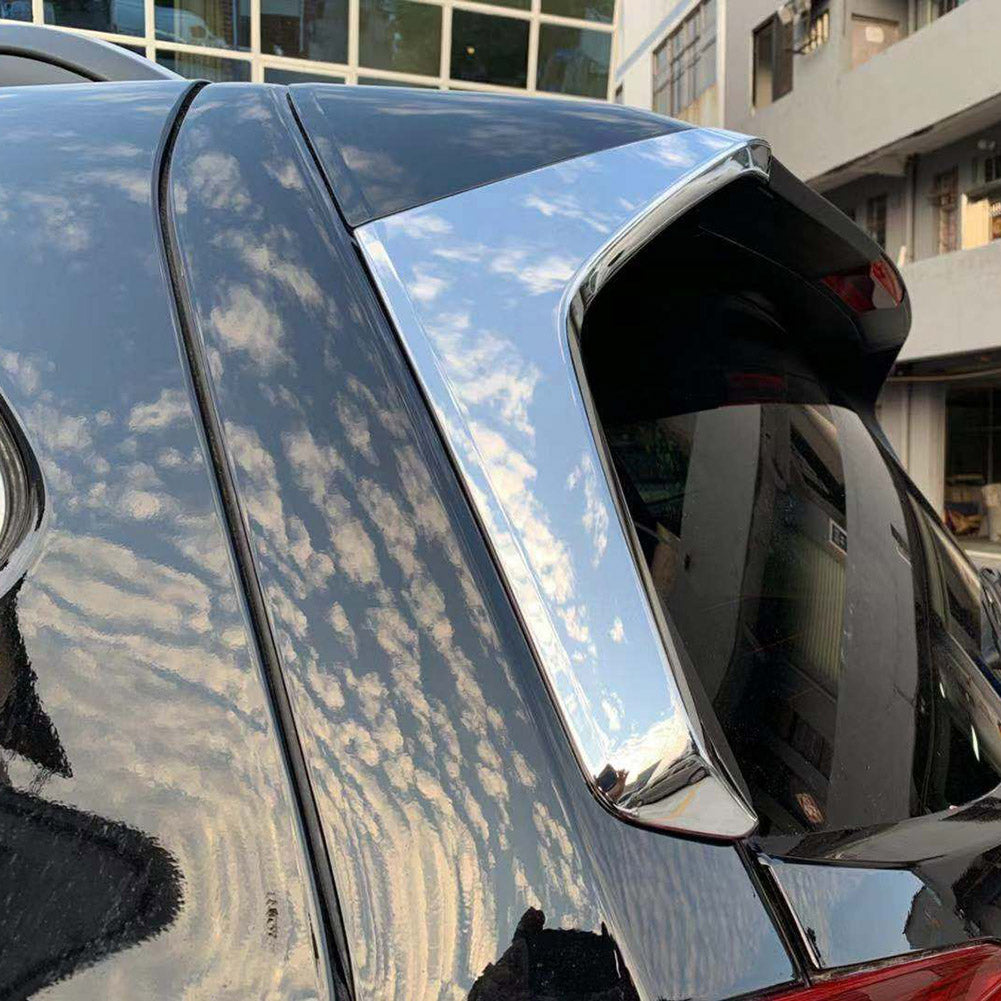 Fit for Subaru Forester 2019 2020 2021 2022 Chrome Rear Spoiler Wing Side Beveled Window Cover Trim