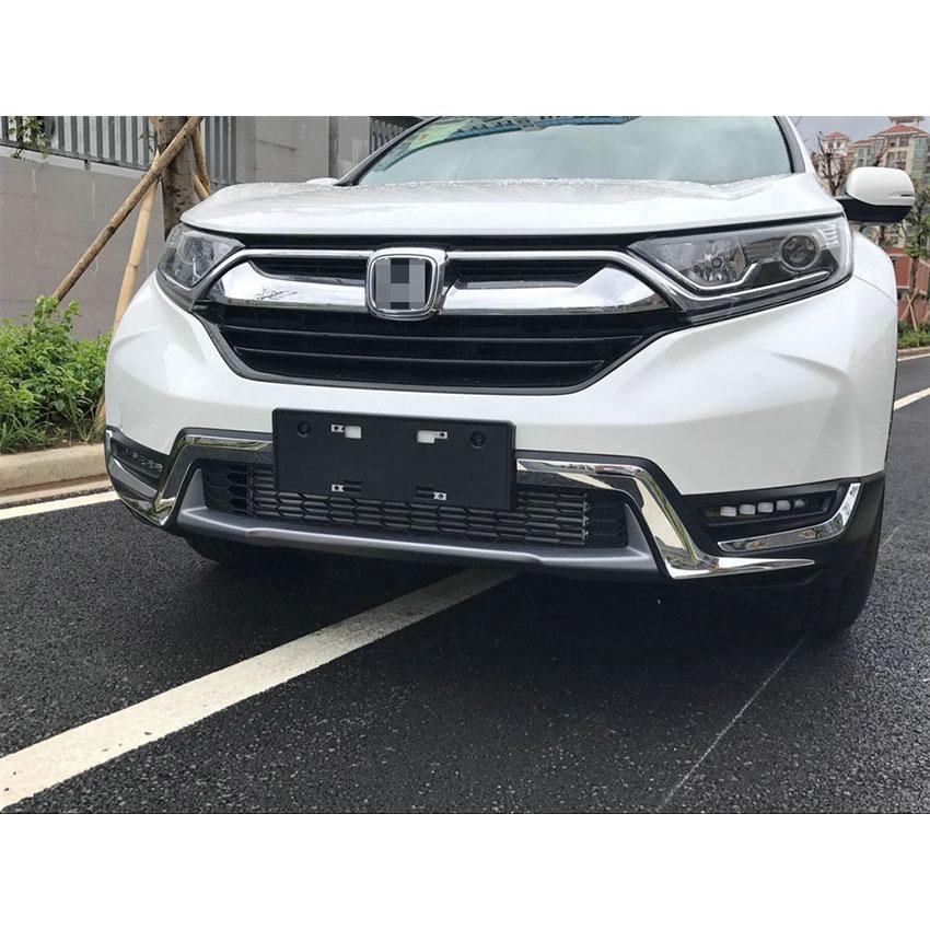 Fit for Honda 2017 2018 2019 CR-V CRV Chrome ABS Front Lower Grill Grille Cover Trims - beautost