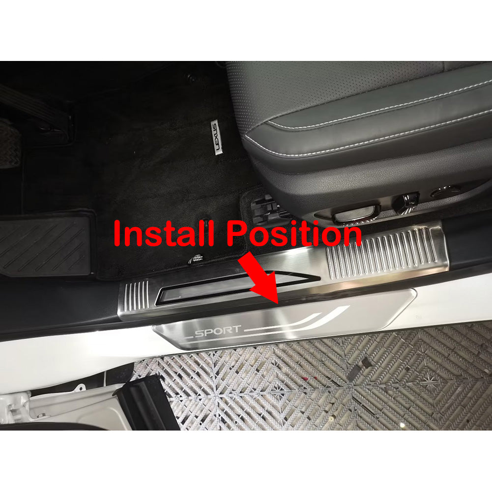 Fit for Lexus New RX RX350 RX350h RX500h F Sport 2023 Outside Door Sill Scuff Plate Guard Cover Trim
