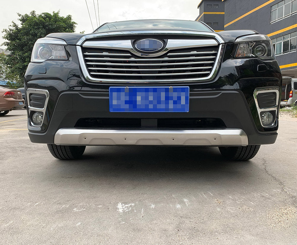 Fit For Subaru 2019 2020 2021 Forester Front + Rear Bumper Guard Protector Plate Cover Trims Stainless Steel