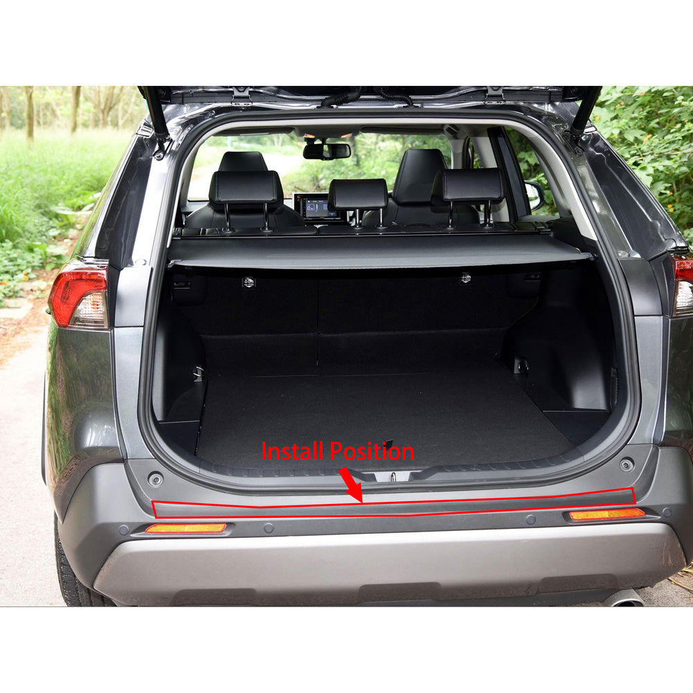Fit for Toyota New RAV4 2019 2020 2021 2022 Rear Outside Bumper Sill Plate Guard Cover Trim - beautost