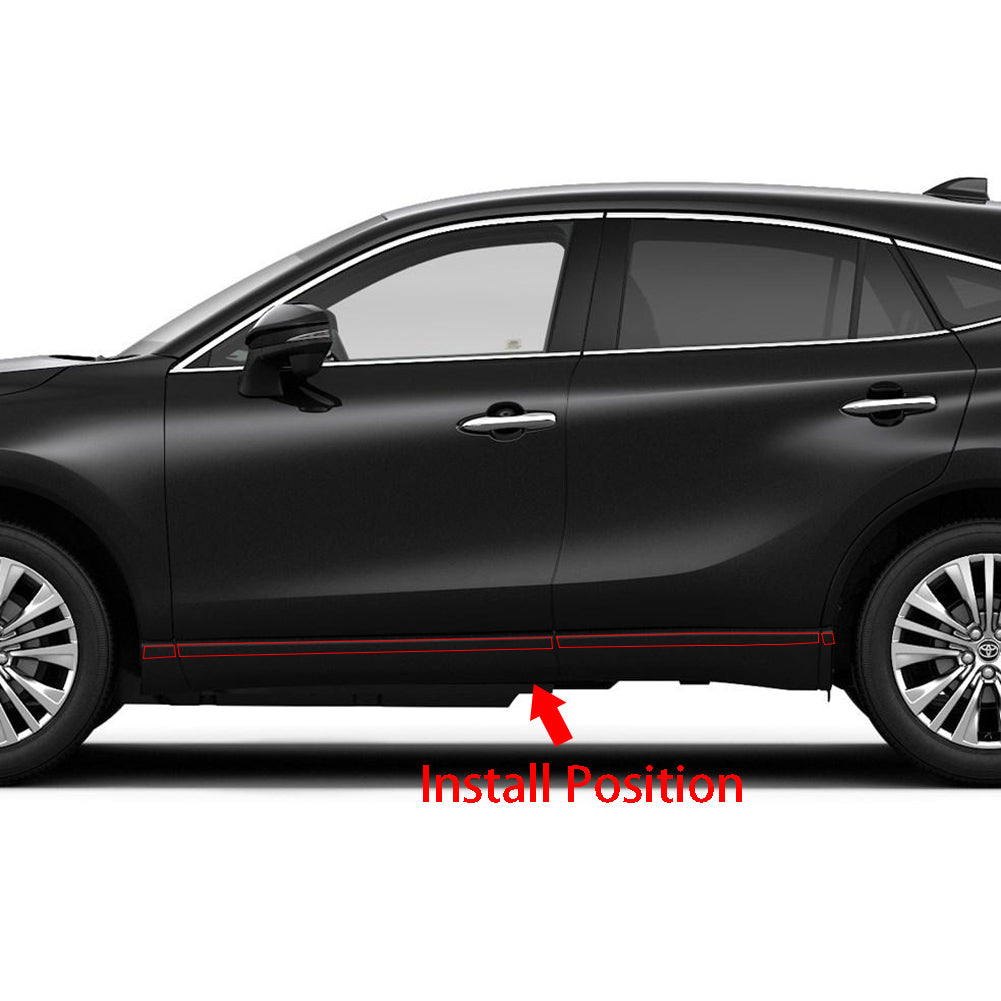 Fit for Toyota Venza 2021 2022 2023 2024 Body Side Door Moulding Overlay Cover Trims Stainless Steel