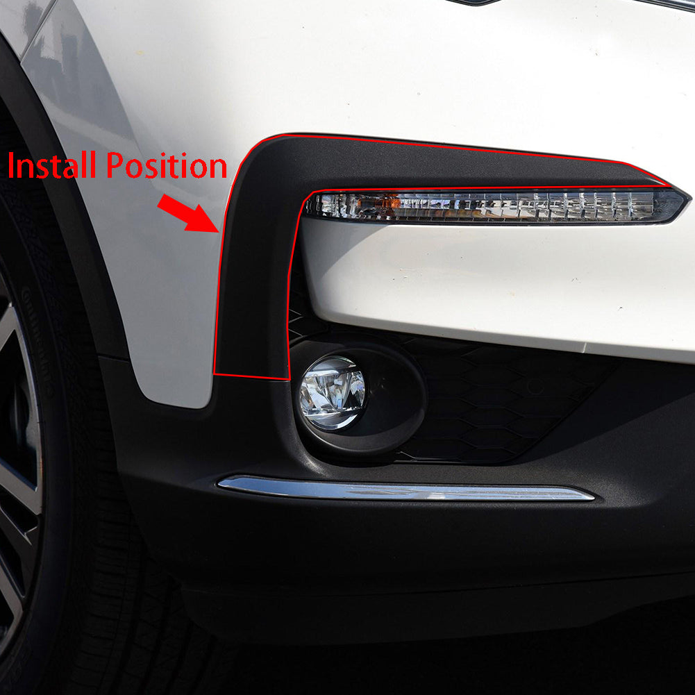 Fit for Honda Pilot 2019 2020 2021 Chrome Front Fog Light Lamp Cover Bezel Trims