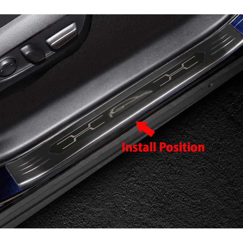 Fit for Toyota VENZA 2021 2022 2023 2024 Outside Door Sill Scuff Plate Guard Cover Trim Sport Style Stainless Steel