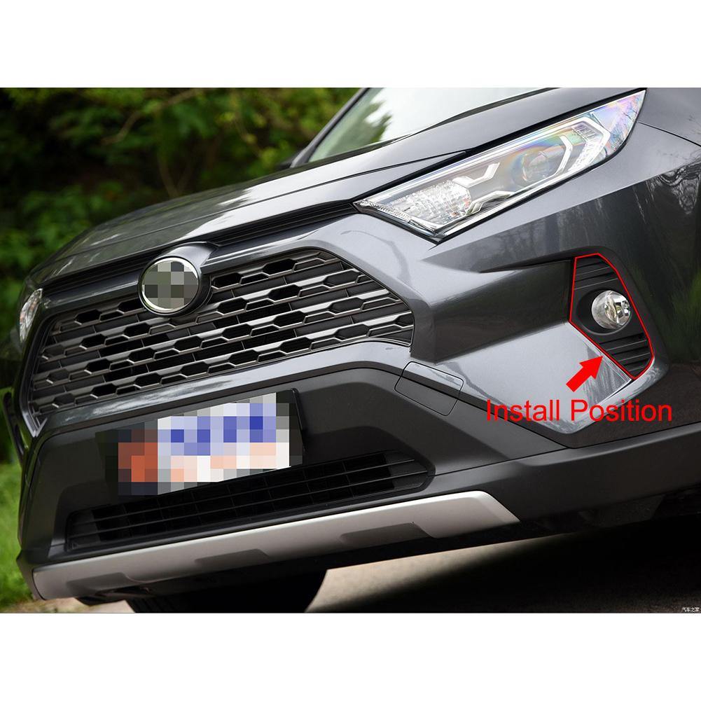 Fit for Toyota New RAV4 2019 2020 2021 LE/XLE/XSE/Limited Model Chrome Front Fog Light Lamp Cover Trim Trims - beautost