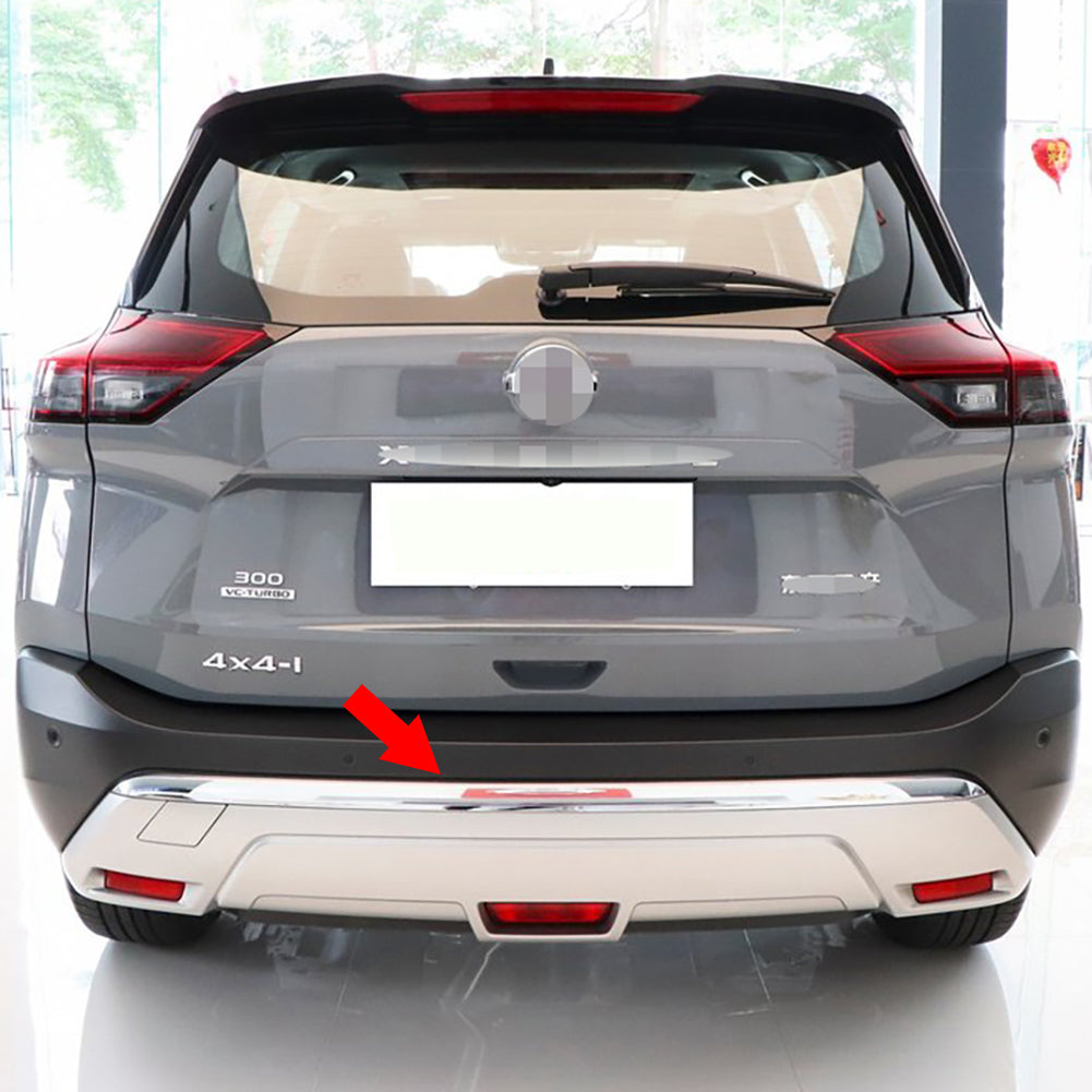 Fit for Nissan Rogue 2021 S SV SL Chrome Rear Bumper Trunk Lid Moulding Guard Cover Trim ABS