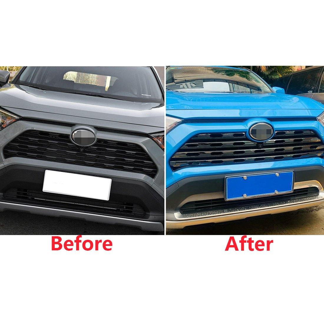 Fit for Toyota New RAV4 2019 2020 2021 2022 LE/XLE/XSE/Limited Model Front Grill Grille Cover Trims - beautost