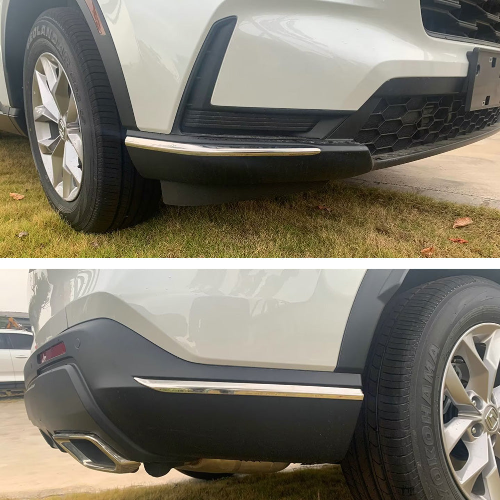 Fit for Honda New CR-V CRV 2023 Front+Rear Bumper Corner Protection Cover Trims Stainless Steel