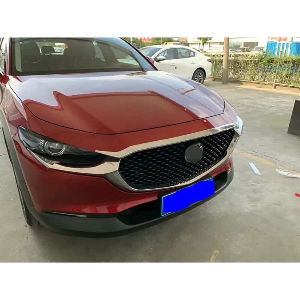 Fit for Mazda CX-30 CX30 2020 2021 2022 Chrome Front Hood Grill Cover Bonnet Trim