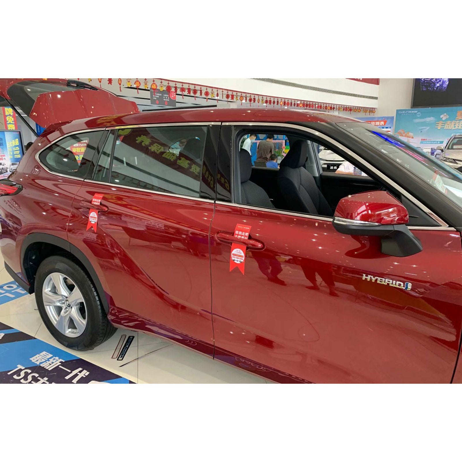 Fit for Toyota New Highlander 2020 2021 2022 Upper Windows Frame Sill Molding Cover Trims Stainless Steel