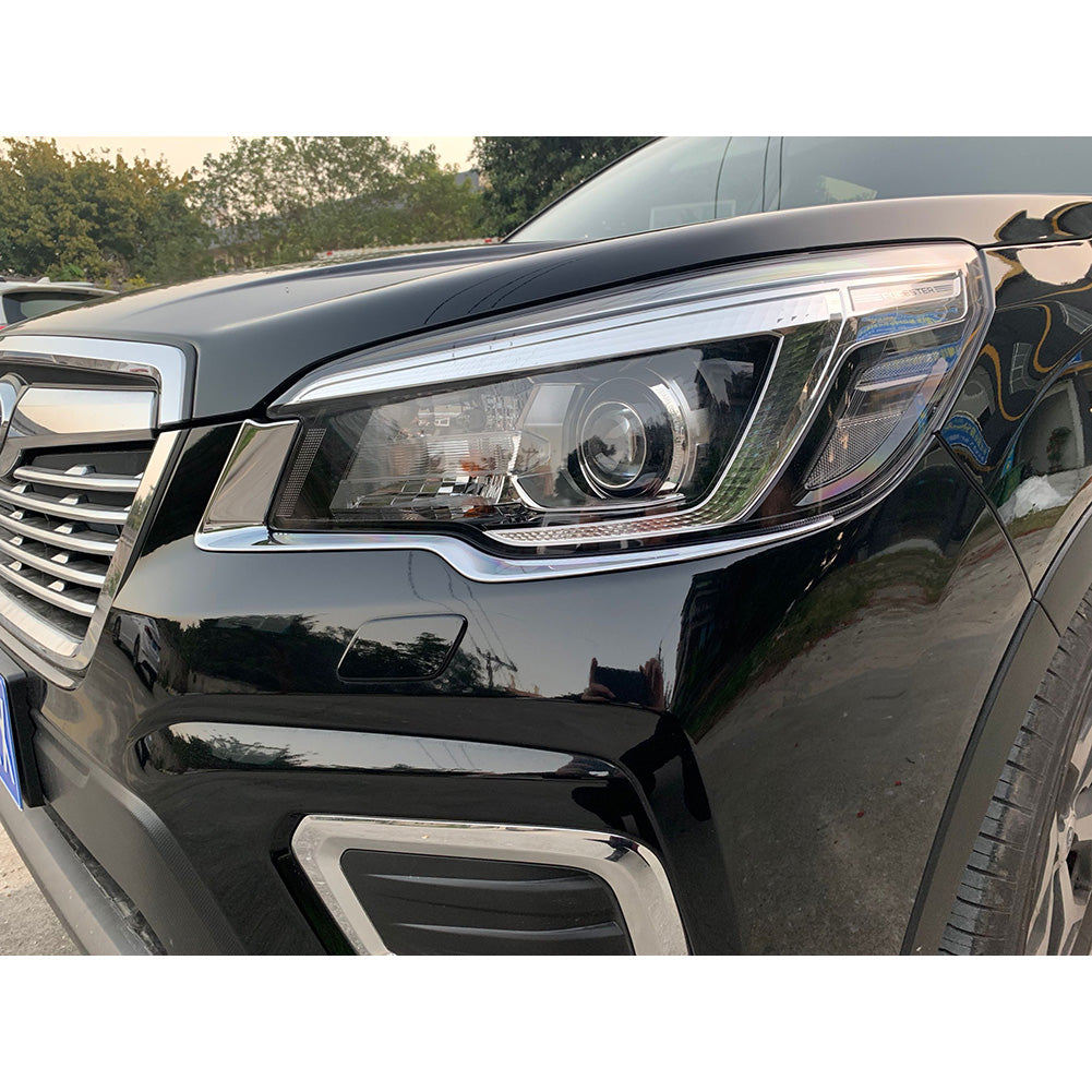 Fit for Subaru 2019 2020 2021 Forester Headlight Front Light Lamp Cover Molding Trims