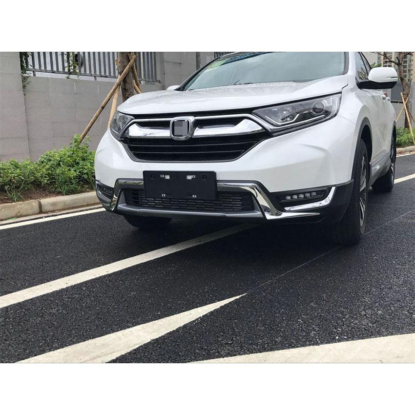 Fit for Honda 2017 2018 2019 CR-V CRV Chrome ABS Front Lower Grill Grille Cover Trims - beautost