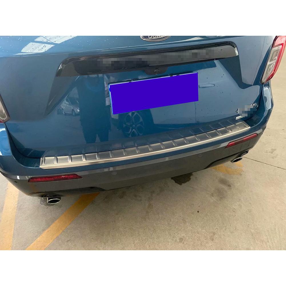 Fit for Ford New Explorer 2020 2021 Rear Outside Bumper Sill Plate Guard Cover Trim Stainless Steel