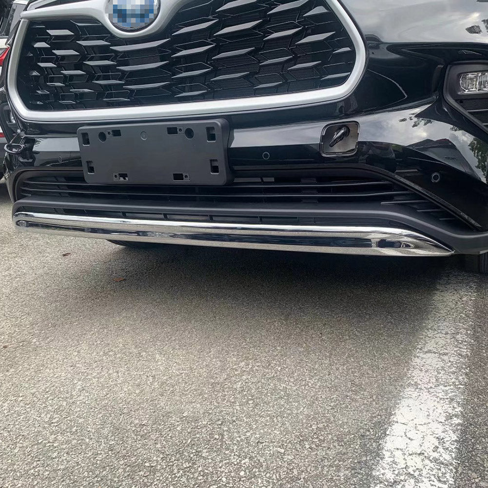 Fit For Toyota New Highlander 2020 2021 2022 2023 Front Bumper Protector Guard Cover Trim Chrome