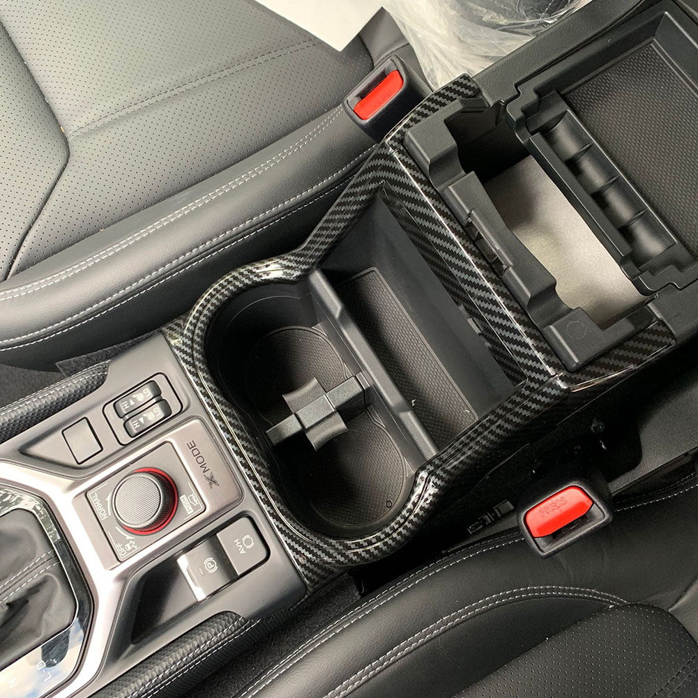 Fit for Subaru Forester 2019 2020 2021 2022 Front Console Cup Holder Trim ABS