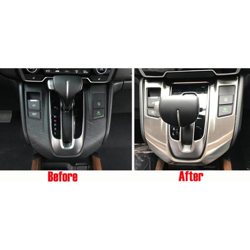 Fit for Honda 2017 2018 2019 2020 2021 CR-V CRV Gear Shift Knob Console Panel Cover Trim Stainless Steel - beautost