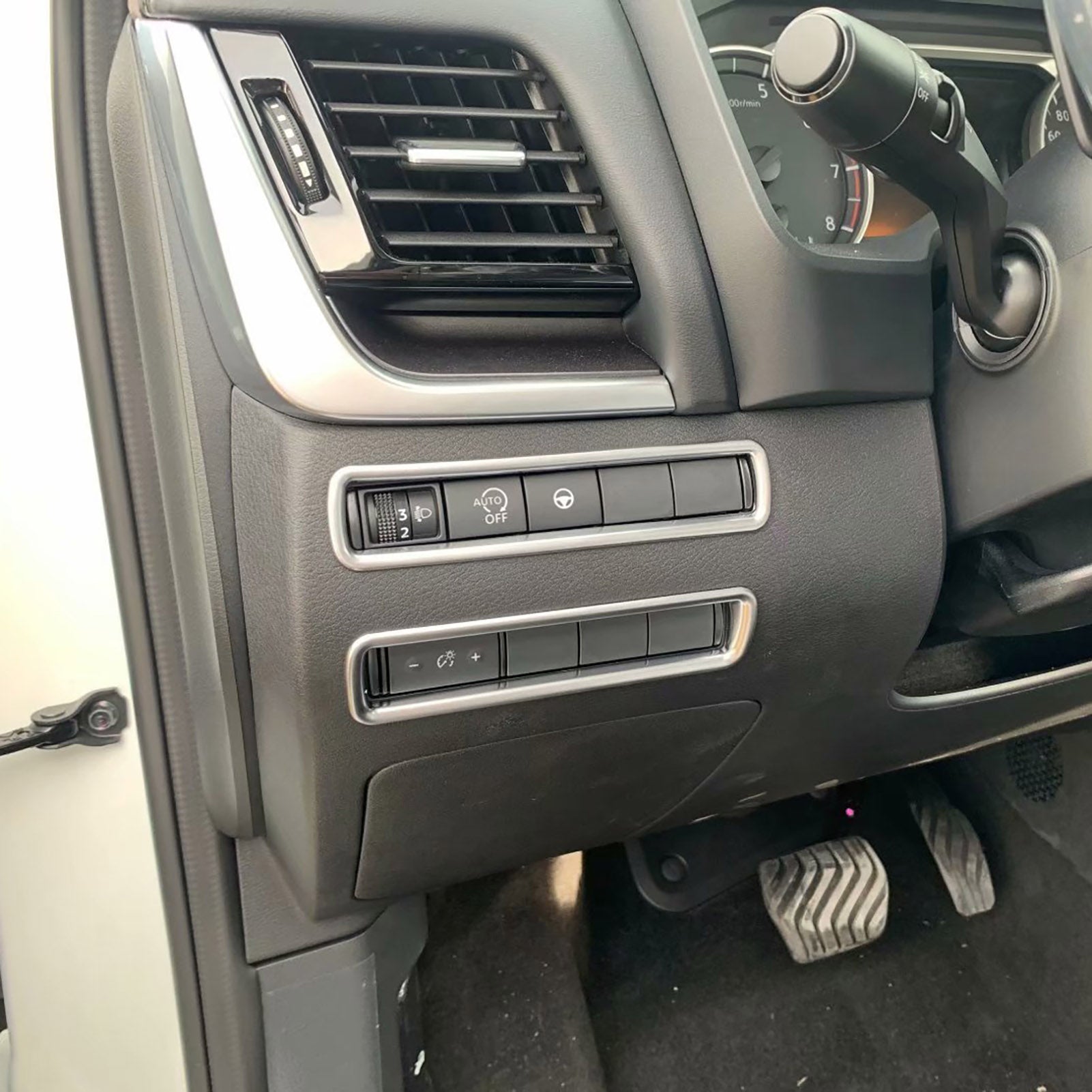 Fit for Nissan New Rogue 2021 Headlight Lamp Switch Control Odometer Button Cover Trims