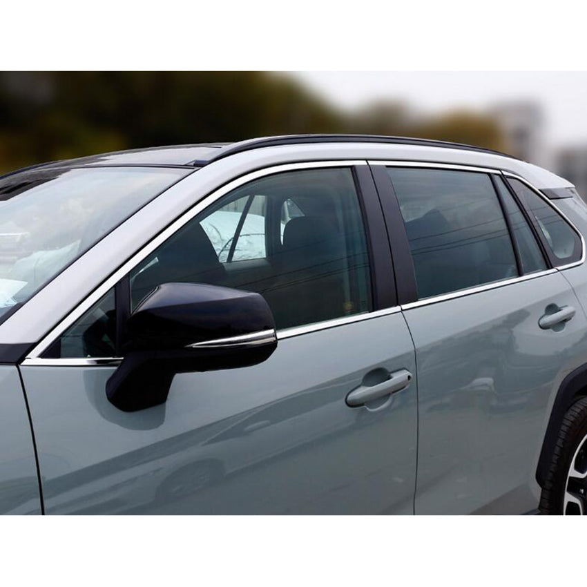 Fit for Toyota New RAV4 2019 2020 2021 2022 Lower Windows Frame Sill Molding Cover Trims Stainless Steel - beautost