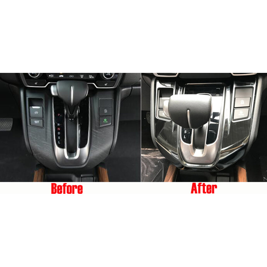 Fit for Honda 2017 2018 2019 2020 2021 CR-V CRV Gear Shift Knob Console Panel Cover Trim Stainless Steel