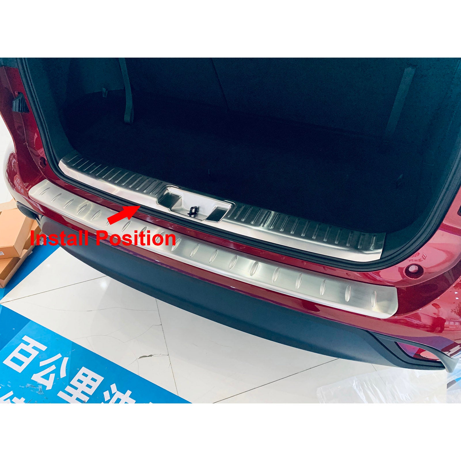 Fit for Toyota New Highlander 2020 2021 2022 Rear Inside Bumper Sill Plate Guard Cover Trim Stainless Steel