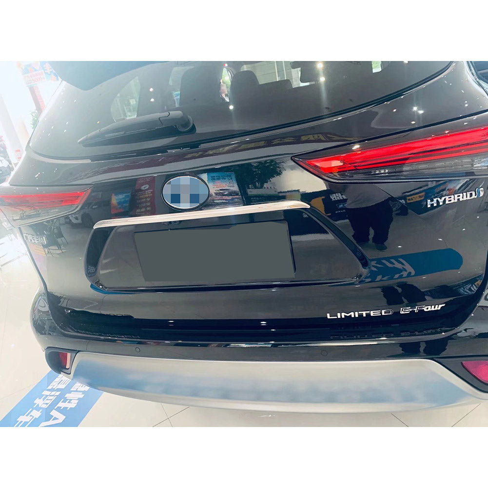 Fit for Toyota Highlander 2020 2021 2022 2023 Rear Trunk Lid License Plate Frame Molding Cover Trim