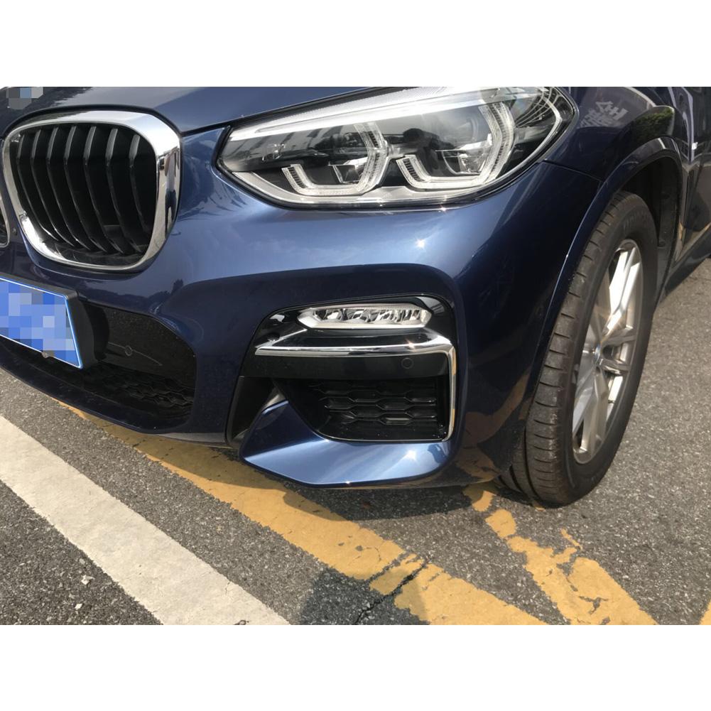 Fit For BMW X3 Sport 2018 2019 2020 2021 Front Corner Mesh Grill Molding Cover Trims