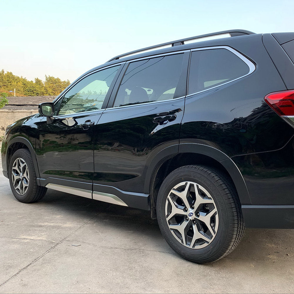 Fit for Subaru Forester 2019 2020 2021 2022 Door Body Side Moulding Overlay Cover Trims Stainless Steel