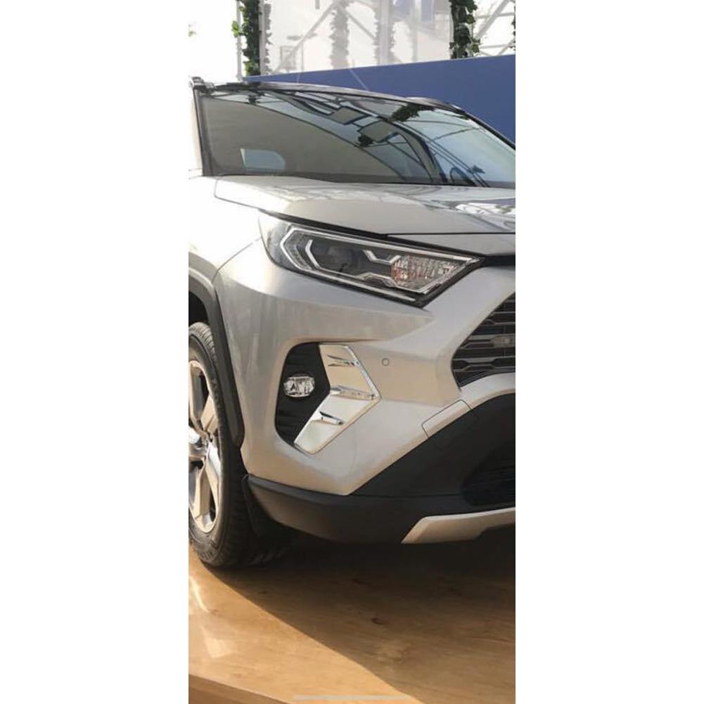 Fit for Toyota New RAV4 2019 2020 2021 2022 Chrome Front Fog Light Lamp Cover Bezel Trims - beautost