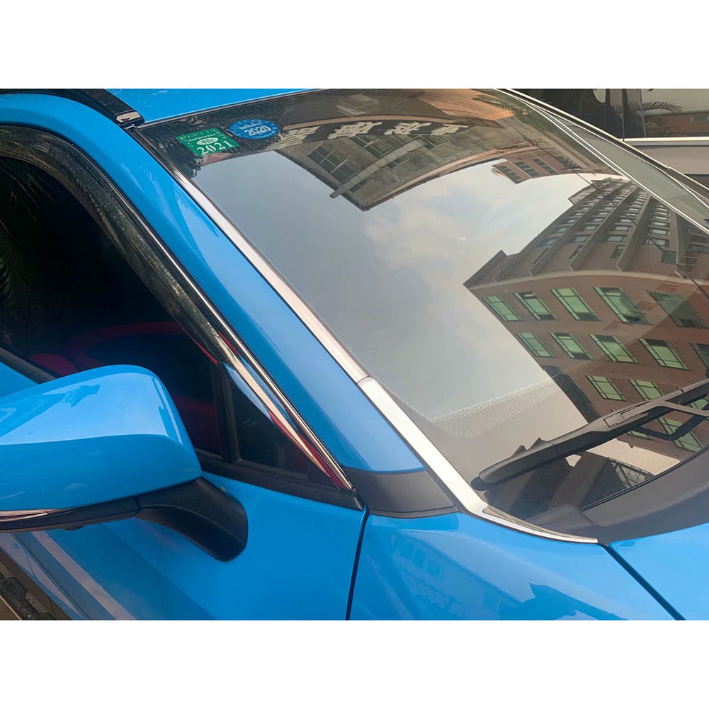 Fit for Toyota New RAV4 2019 2020 2021 Windshield Side Beveled Window Cover Trim Stainless Steel - beautost