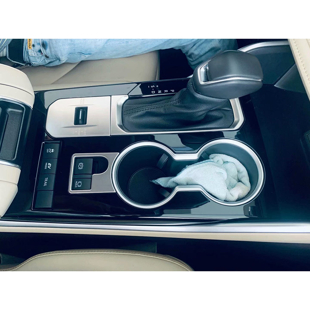 Fit for Toyota New Highlander 2020 2021 2022 Gear Shift Knob Console Panel Cover Trims Stainless Steel