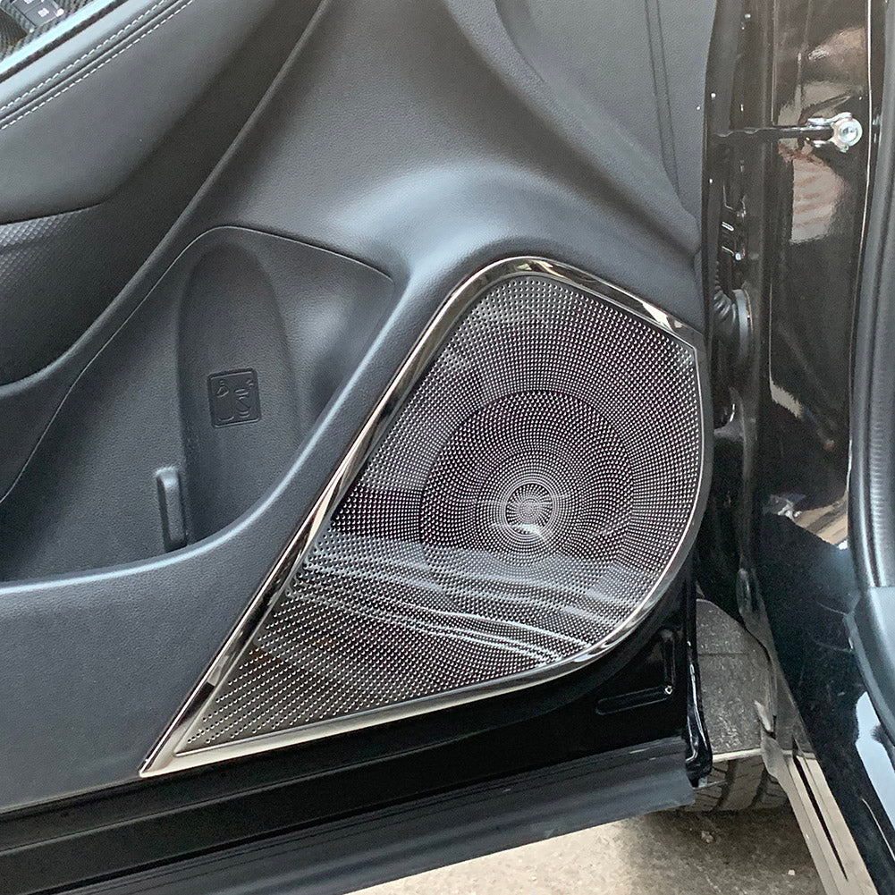 Fit For Subaru 2019 2020 2021 2022 Forester Door Speaker Sound Panel Cover Trims Stainless Steel