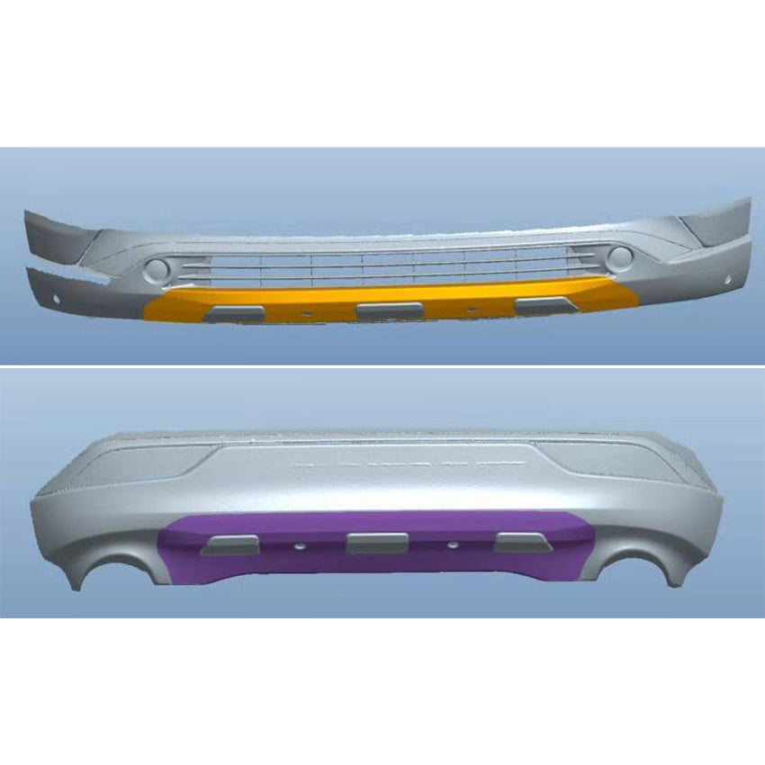 Fit for Toyota VENZA 2021 2022 2023 2024 Front Bumper + Rear Bumper Protection Guard Cover Trim