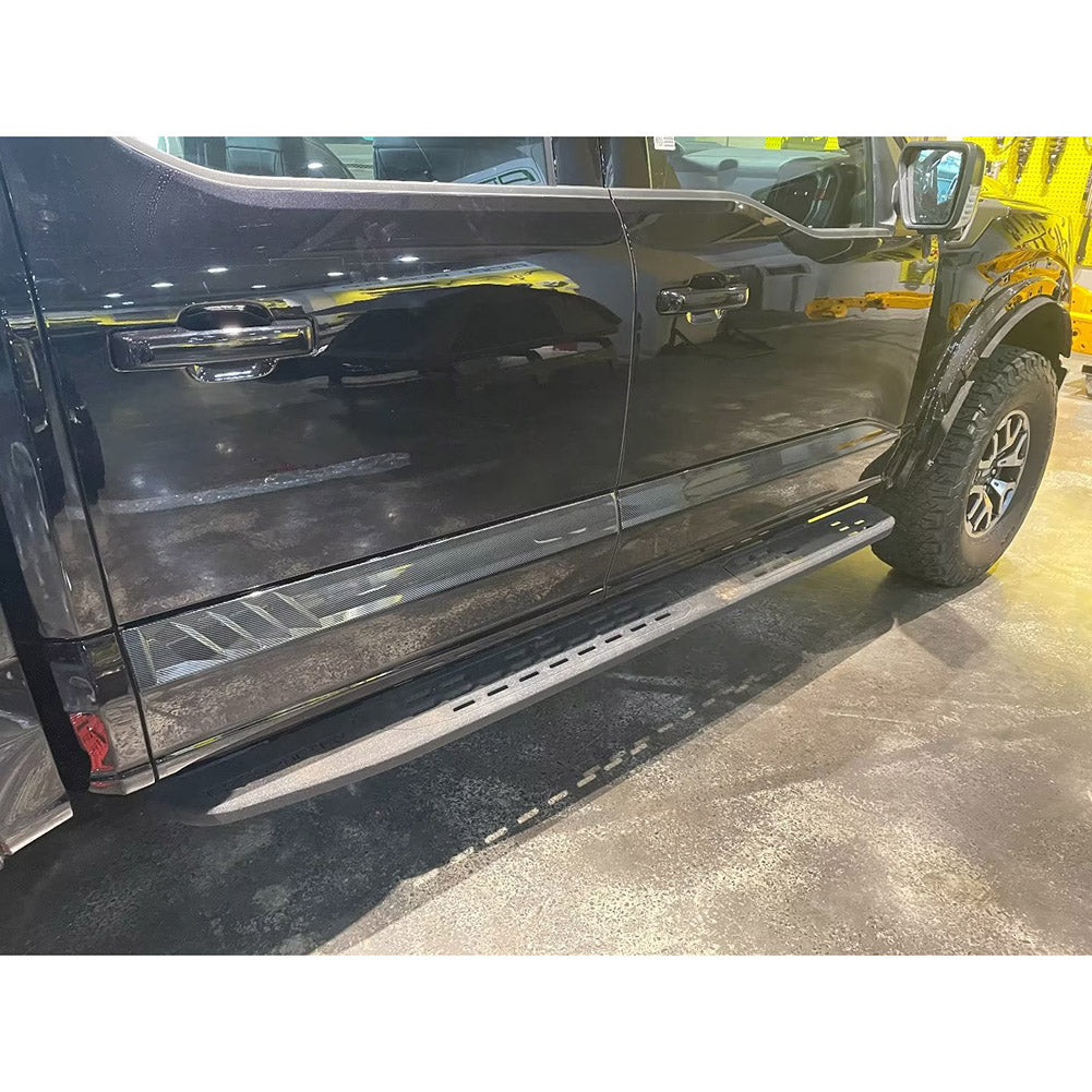 Fit for Ford F-150 2021 2022 2023 F150 Body Side Molding Door Guard Cover Trims Carbon Fiber Pattern