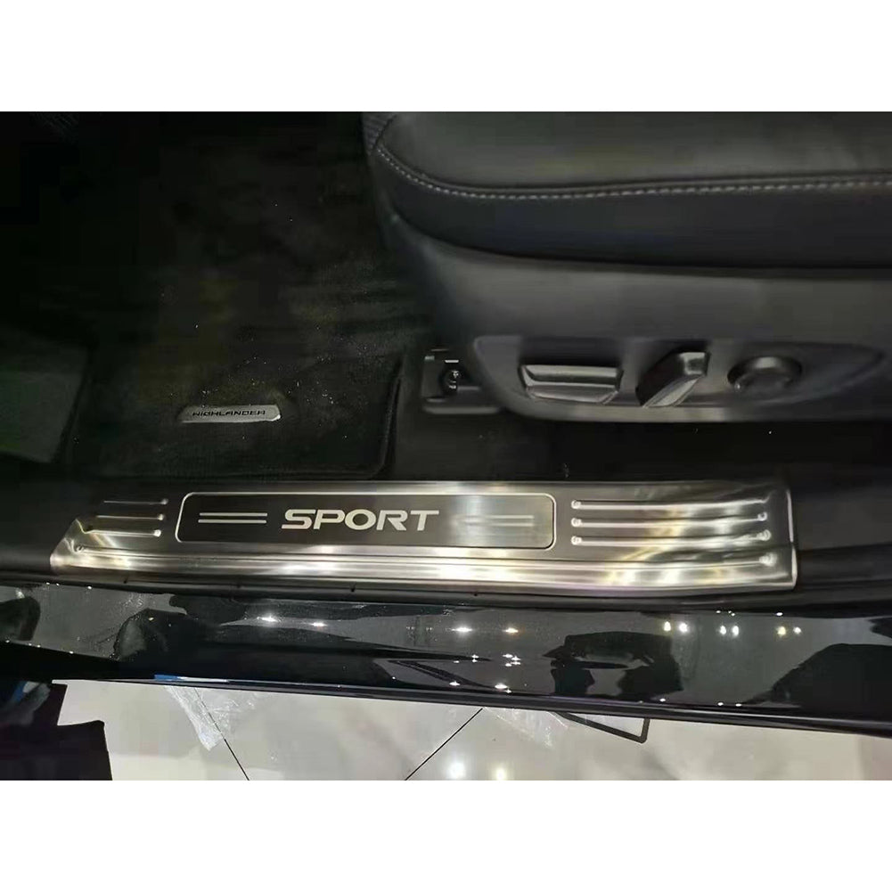Fit for Toyota Highlander 2020 2021 2022 Inside Door Sill Scuff Plate Guard Cover Trims