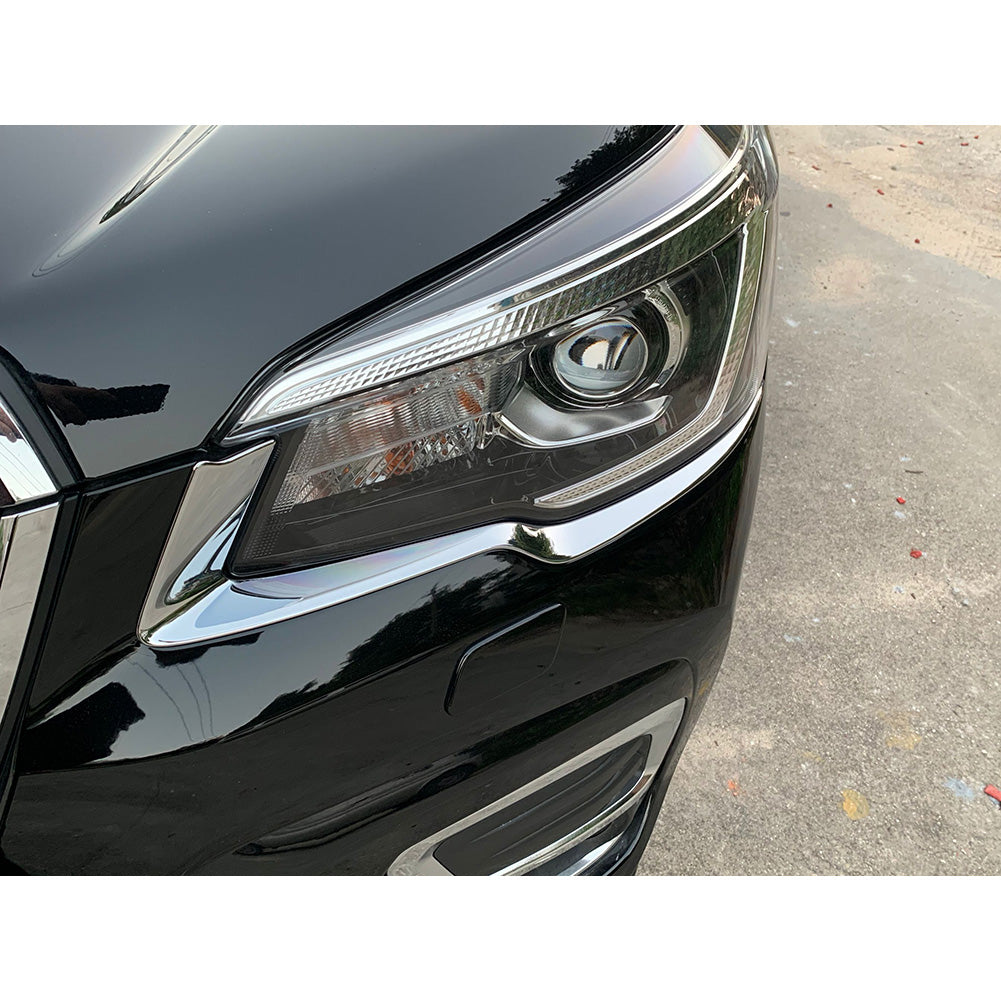 Fit for Subaru 2019 2020 2021 Forester Headlight Front Light Lamp Cover Molding Trims