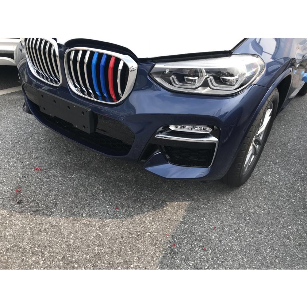 Fit For BMW X3 Sport 2018 2019 2020 2021 Front Corner Mesh Grill Molding Cover Trims