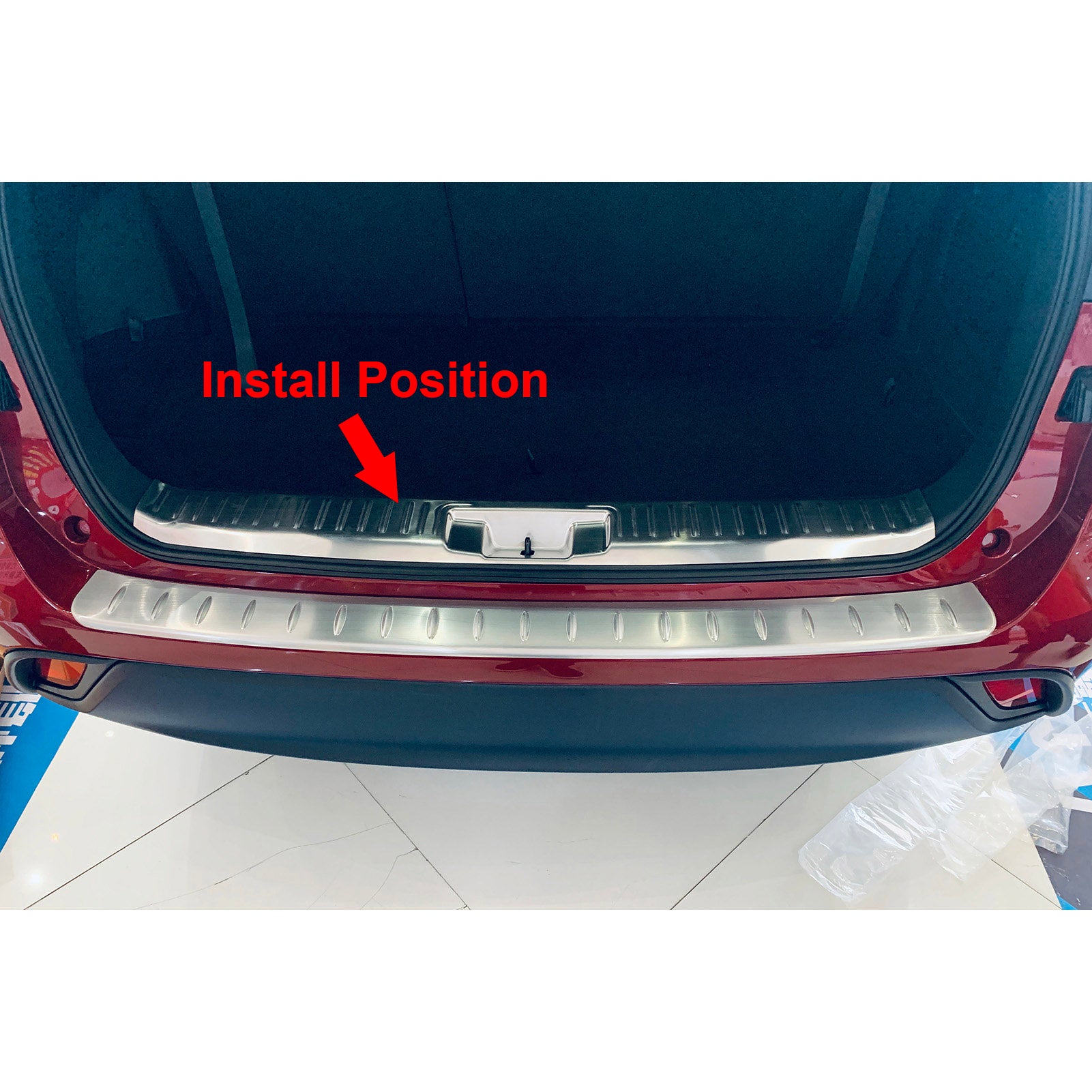 Fit for Toyota New Highlander 2020 2021 2022 Rear Inside Bumper Sill Plate Guard Cover Trim Stainless Steel