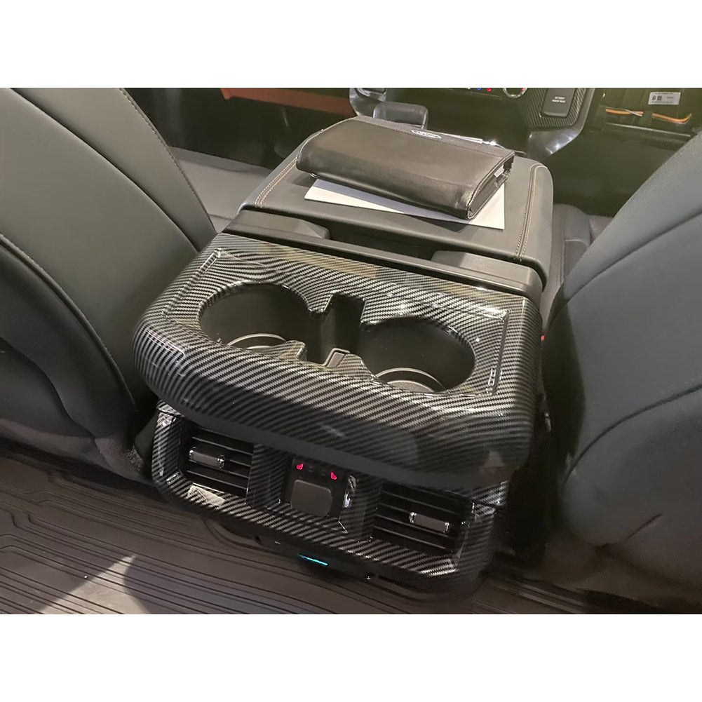 Fit for Ford F-150 2021 2022 2023 F150 Front Center Console Armrest Box Cup Holder Cover Trim