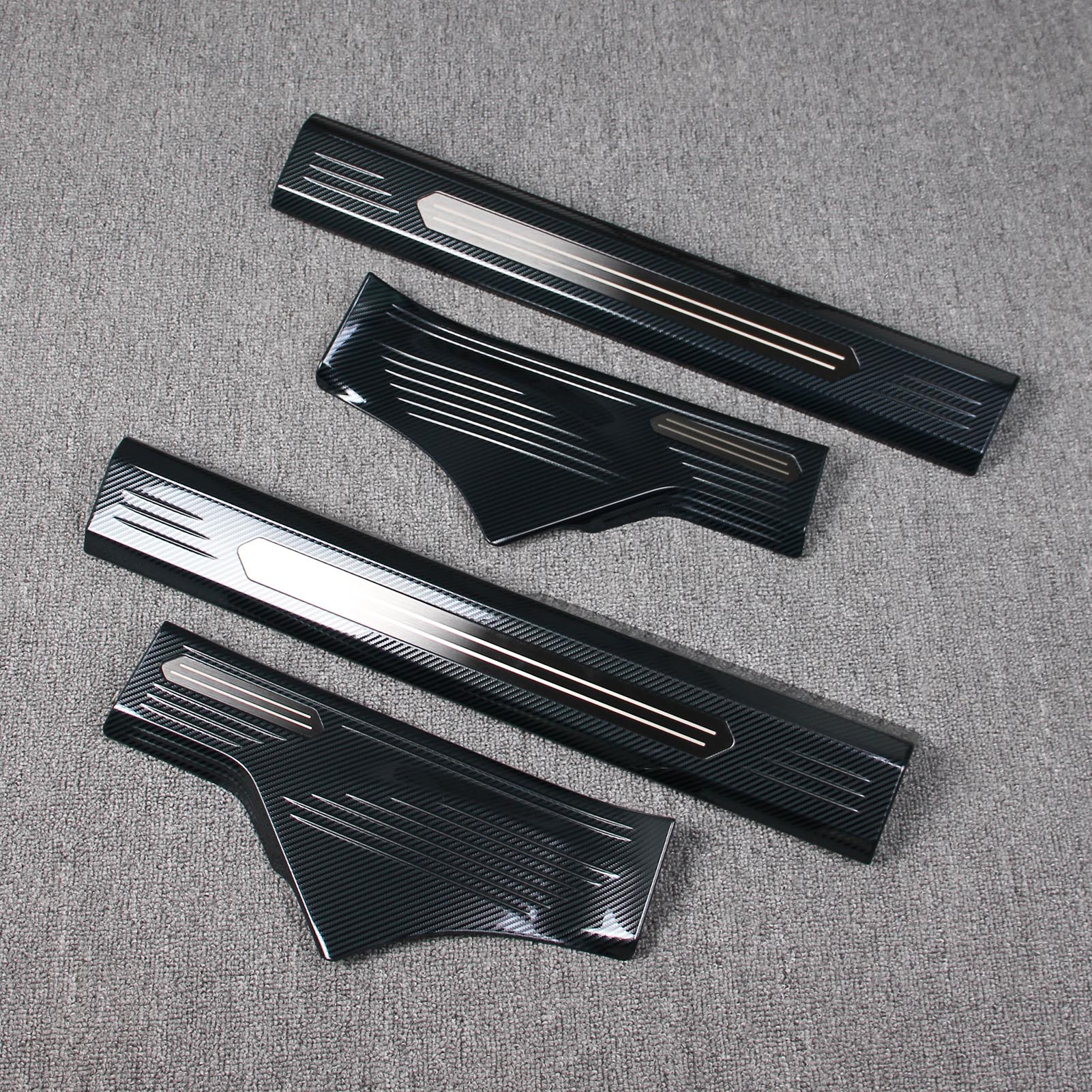 Fit for Nissan Rogue 2021 2022 Door Sill Scuff Plate Guard Cover Trims Stainless Steel