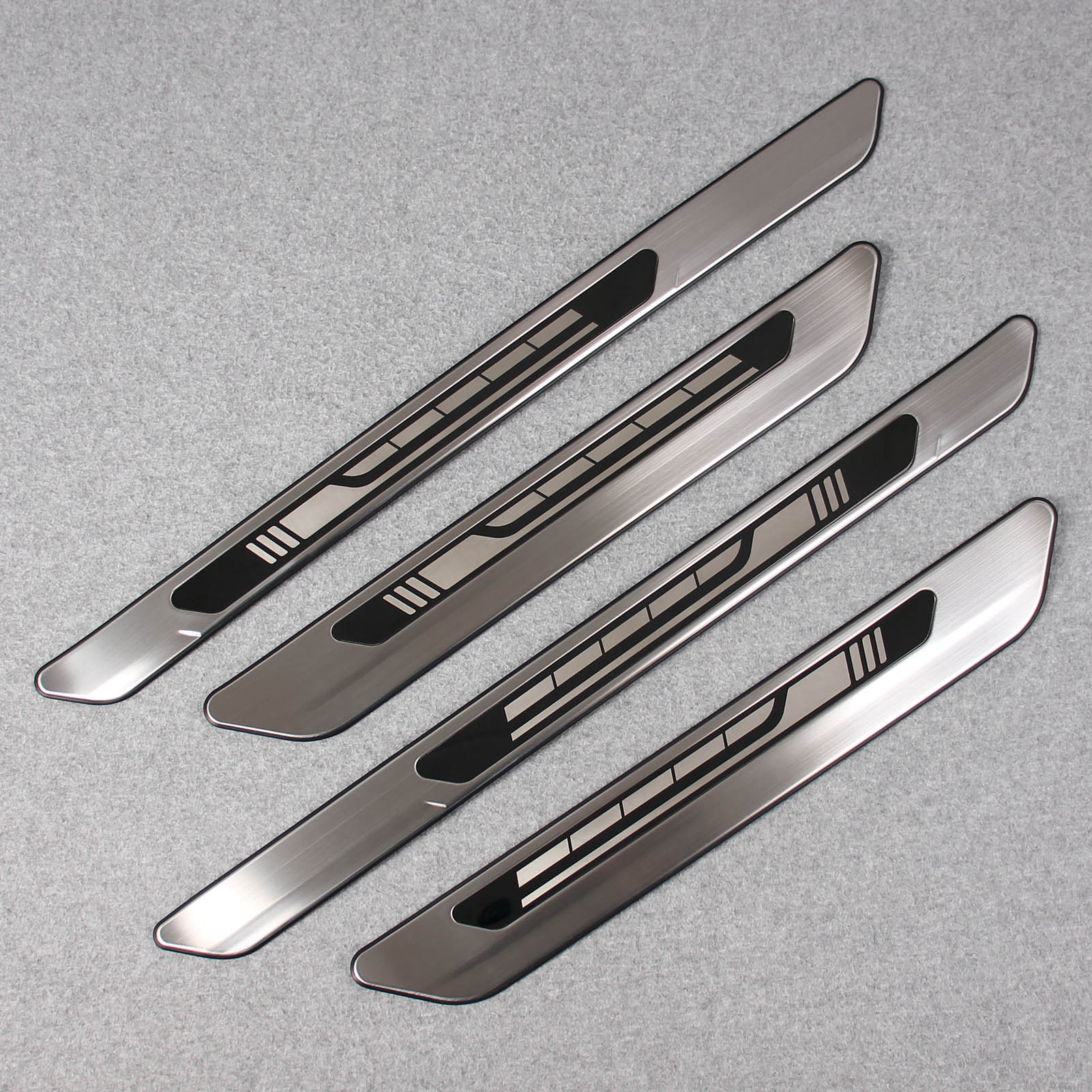 Fit for Toyota 2021 2022 Sienna Outside Door Sill Scuff Plate Guard Cover Trim Stainless Steel