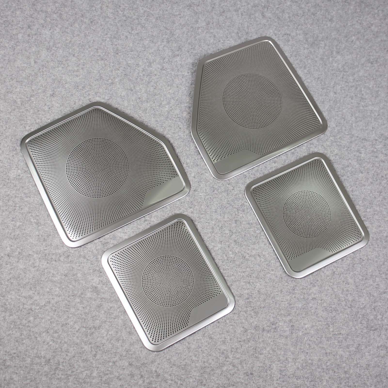 For Ford F-150 2015 2016 2017 2018 2019 2020 Interior 4 Door Sound Speaker Cover Trims Stainless Steel