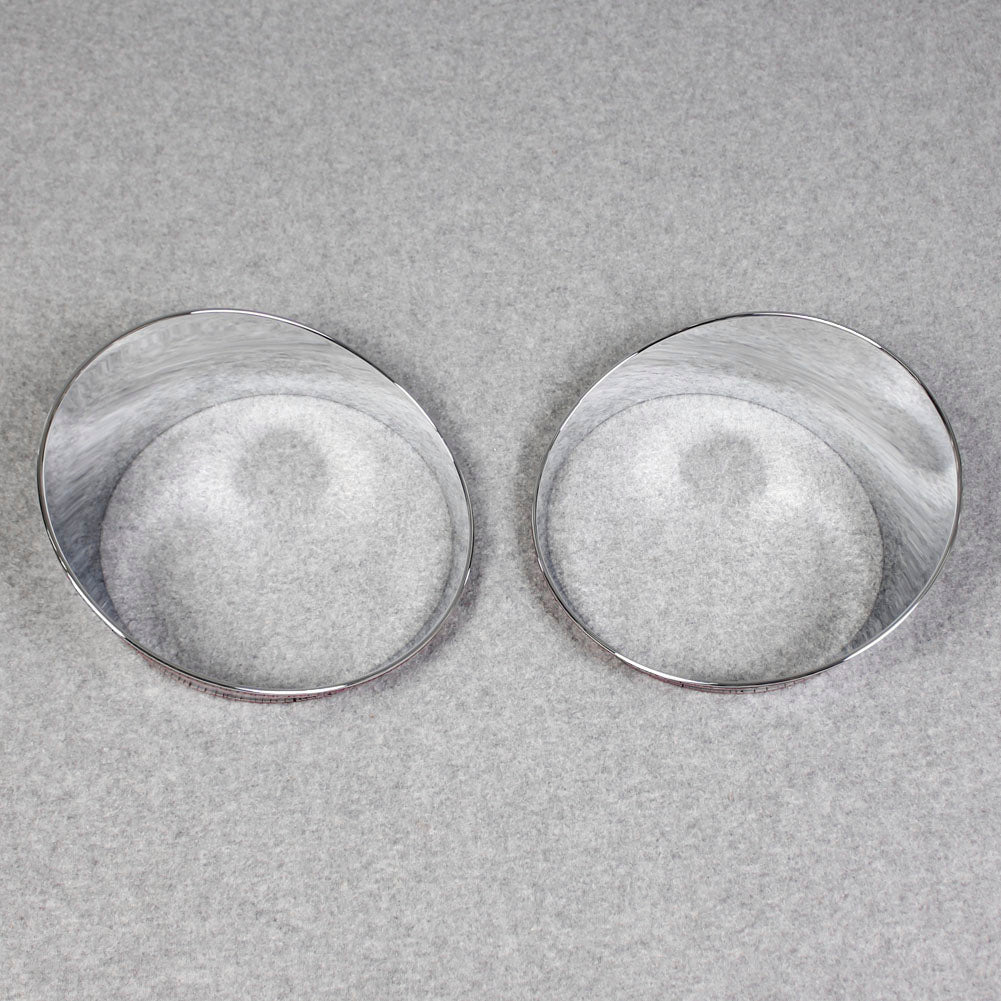 Fit For Jeep 2018 2019 2020 2021 2022 Wrangler Headlight Front Light Lamp Cover Molding Trim Chrome