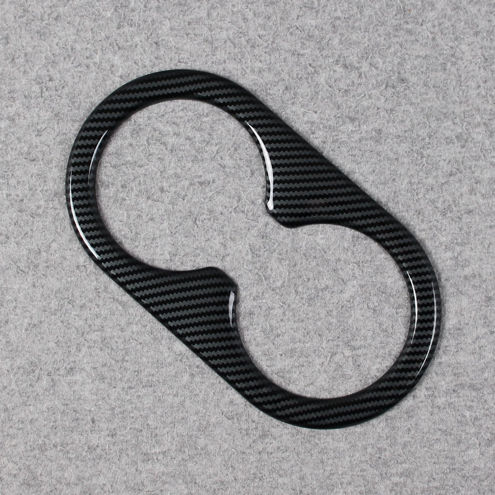 Fit for Ford F-150 2021 2022 2023 F150 Interior Rear Seat Cup Holder Cover Trim Carbon Fiber Pattern