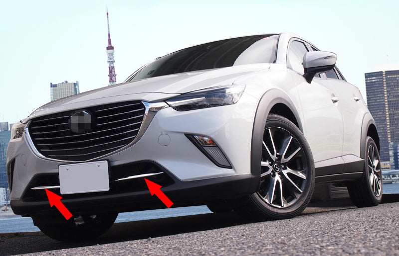 Fit For Mazda CX-3 2016 2017 2018 2019 2020 2021 Chrome Front Lower Grill Grille Cover Trims