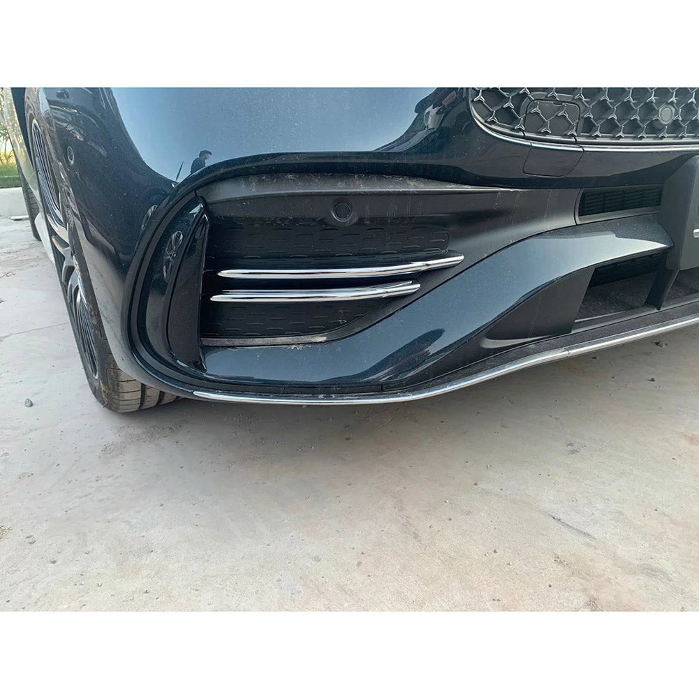 Fit For Mercedes-Benz 2022 All New C-Class C300 C200 C220d AMG Front Corner Mesh Grill Molding Cover Trim Chrome