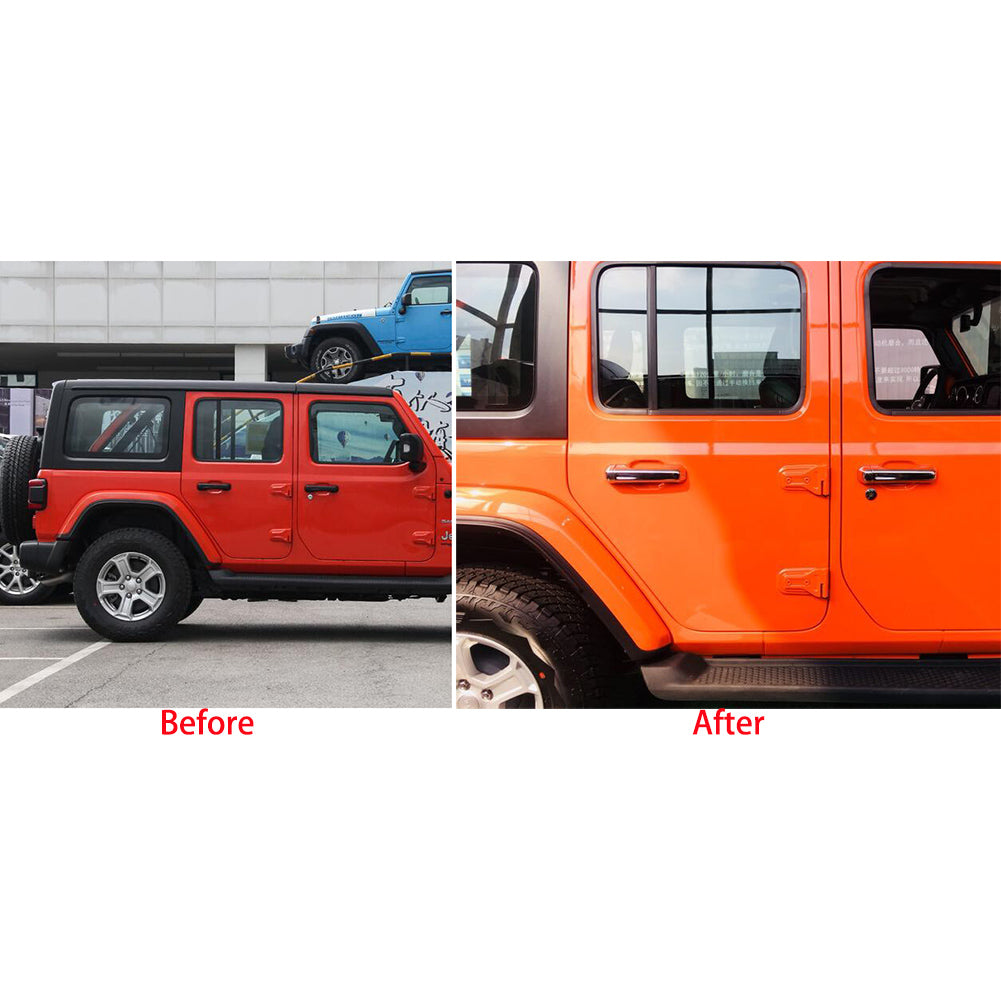 Fit for Jeep Wrangler 2018 2019 2020 2021 Chrome Door Handle Cover Trims