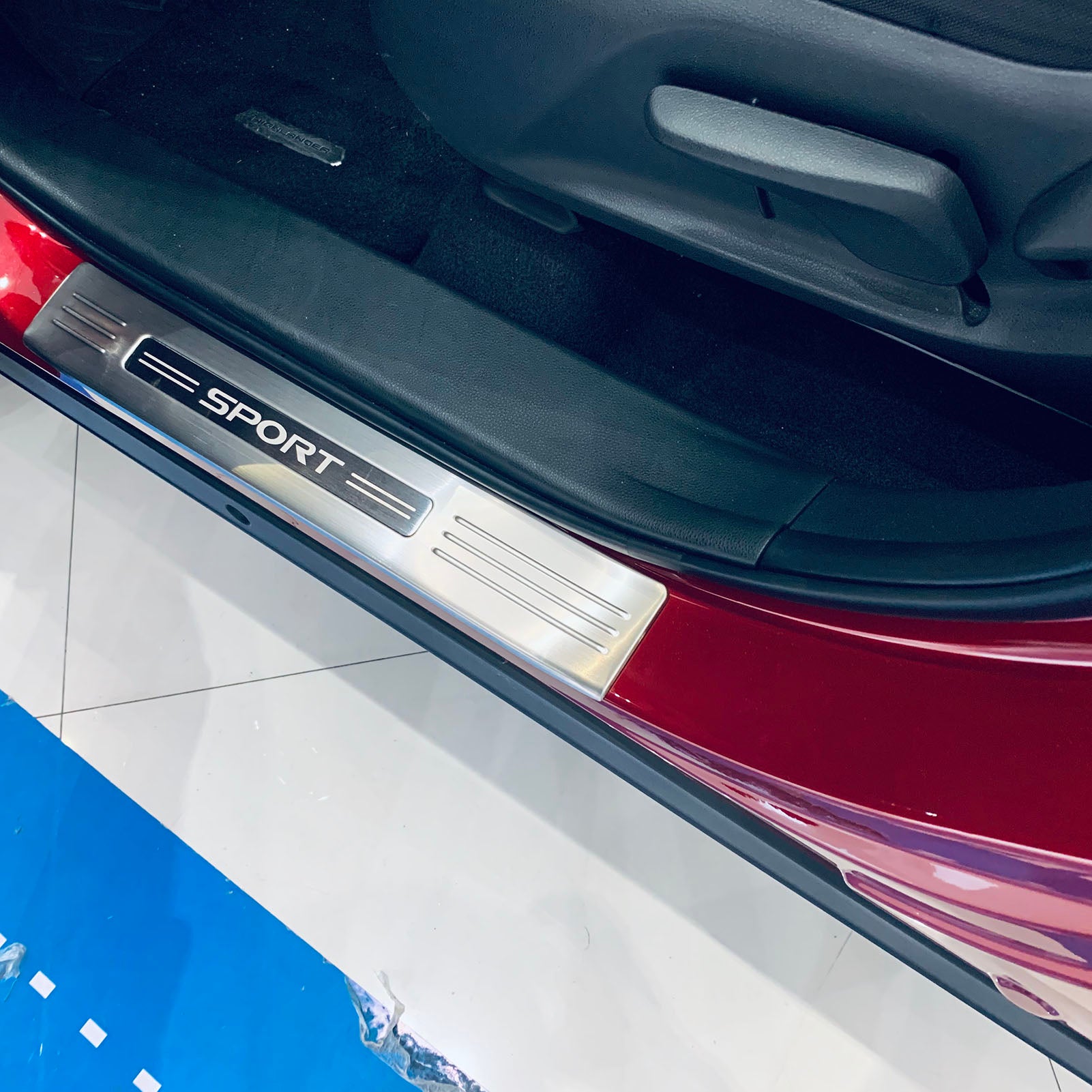 Fit for Toyota New Highlander 2020 2021 2022 Outside Door Sill Scuff Plate Guard Cover Trim Sport Style Stainless Steel