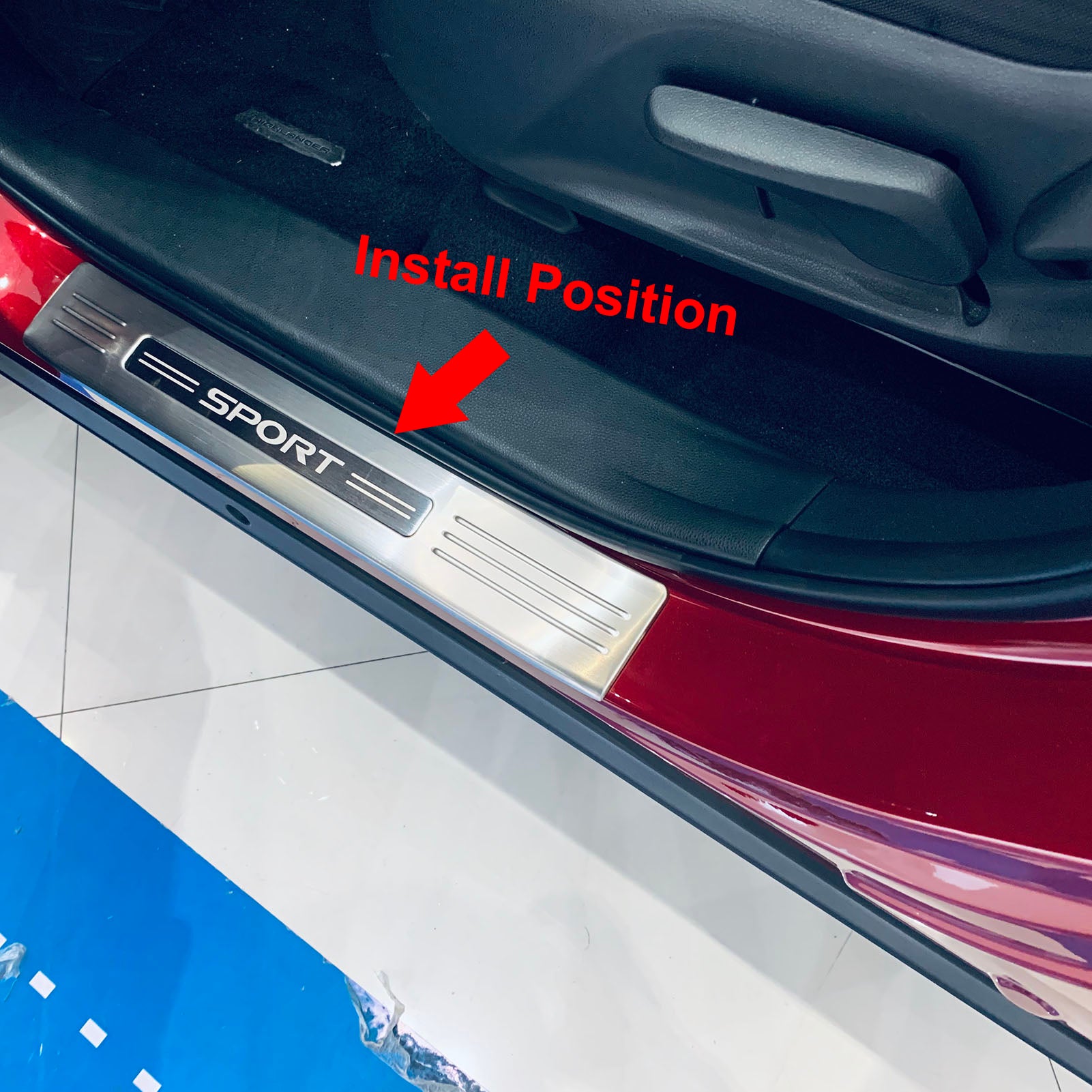 Fit for Toyota New Highlander 2020 2021 2022 Outside Door Sill Scuff Plate Guard Cover Trim Sport Style Stainless Steel