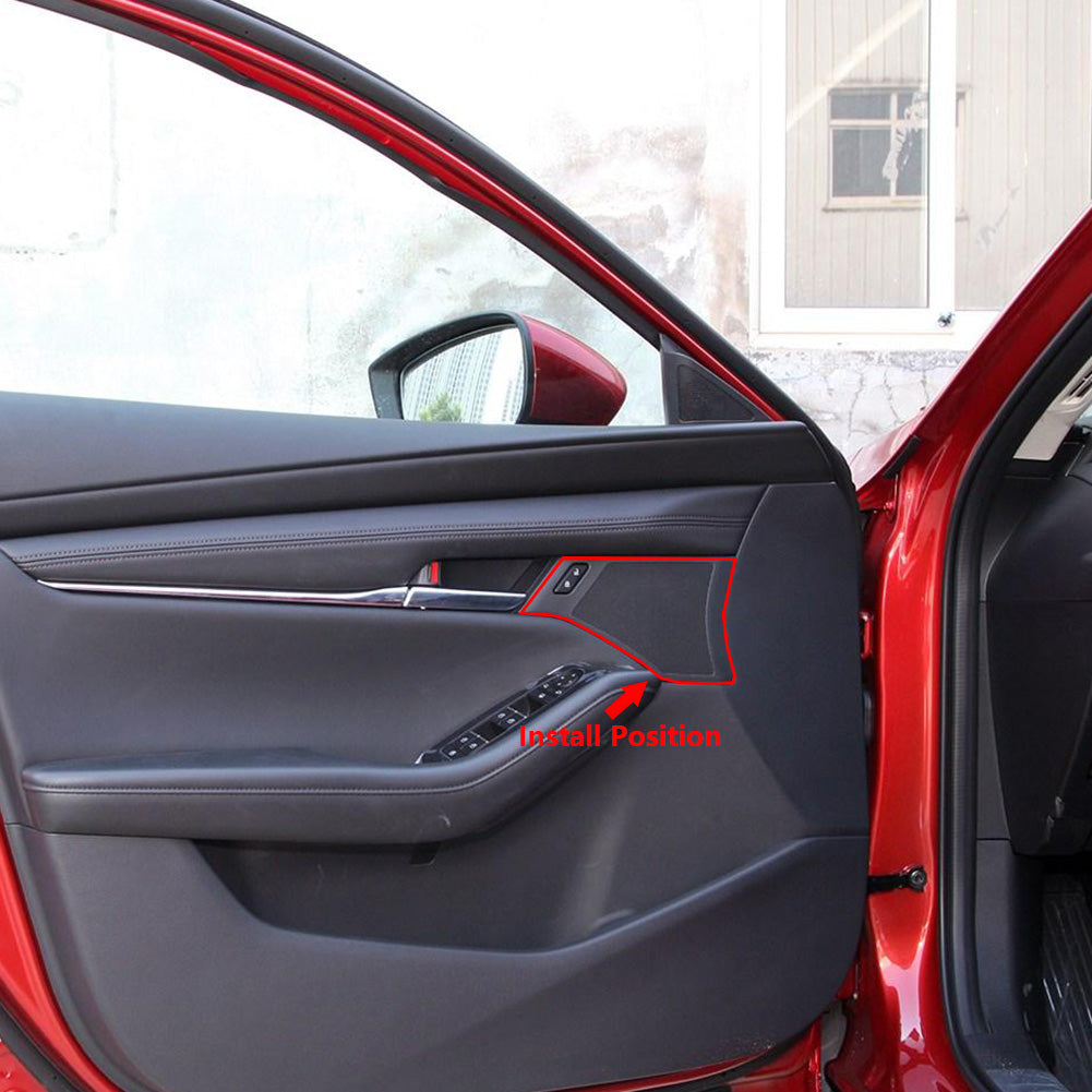 Fit for 2019 2020 2021 2022 Mazda 3 Axela Door Speaker Sound Panel Cover Trims Stainless Steel